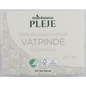 Groen Balance Öko-Wattestäbchen 200 Stück