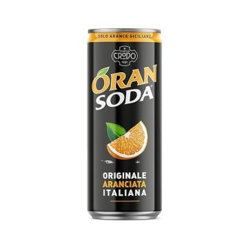 Crodo Oran Soda 24 x 330ml Dosen mit natürlicher italienischer Orangenlimonade