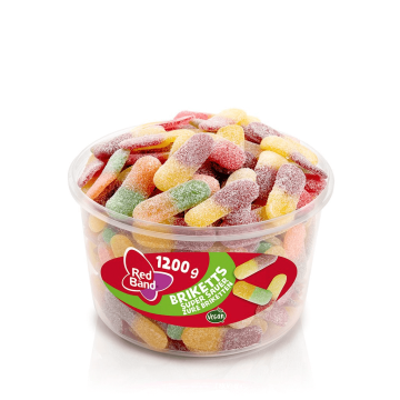 Red Band Briketts Super Sauer extrem saure Fruchtgummi-Briketts mit zwei Geschmacksrichtungen