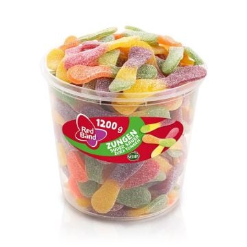 Red Band Zungen super sauer saure fruchtgummi Zungen mit Zuckerschicht