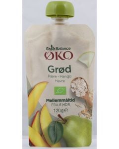 Bio-Brei mit Birne, Hafer und Mango