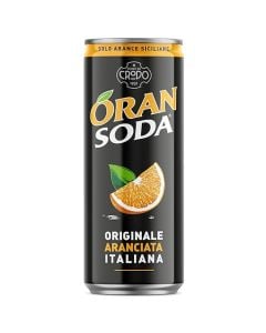 Crodo Oran Soda 24 x 330ml Dosen mit natürlicher italienischer Orangenlimonade