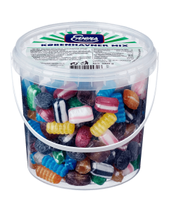 Evers Københavner Mix Display 1kg med danske bolsjer i frugt, karamel, lakrids og pebermynte