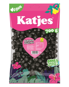 Katjes Katzen Pfötchen 700g vegane weiche Lakritzpfötchen mit intensivem Geschmack