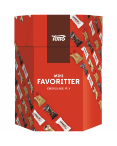 Toms Mini Favoritter 1300g Mischung aus Mini-Schokoladen mit Nougat Nüssen Karamell und Fruchtfüllungen