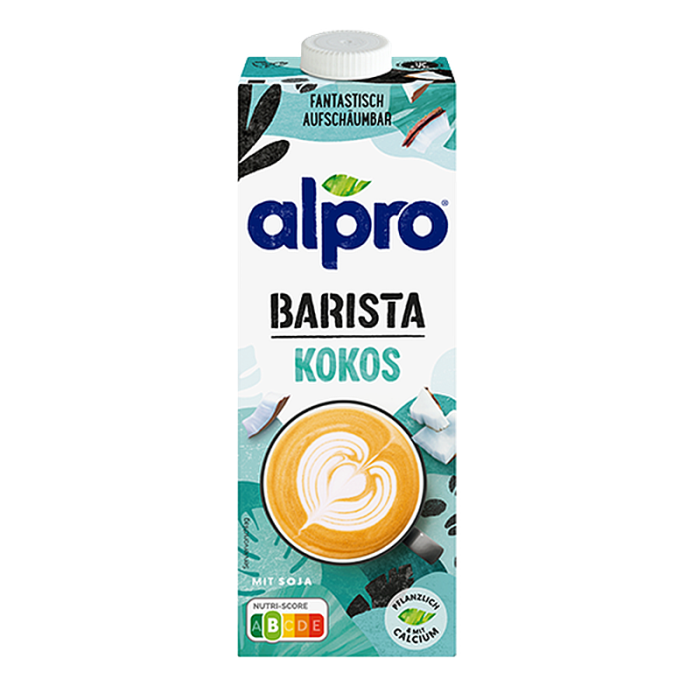 Alpro Kokosdrink Barista 8er Pack – pflanzliche Kokosmilchalternative für Kaffee