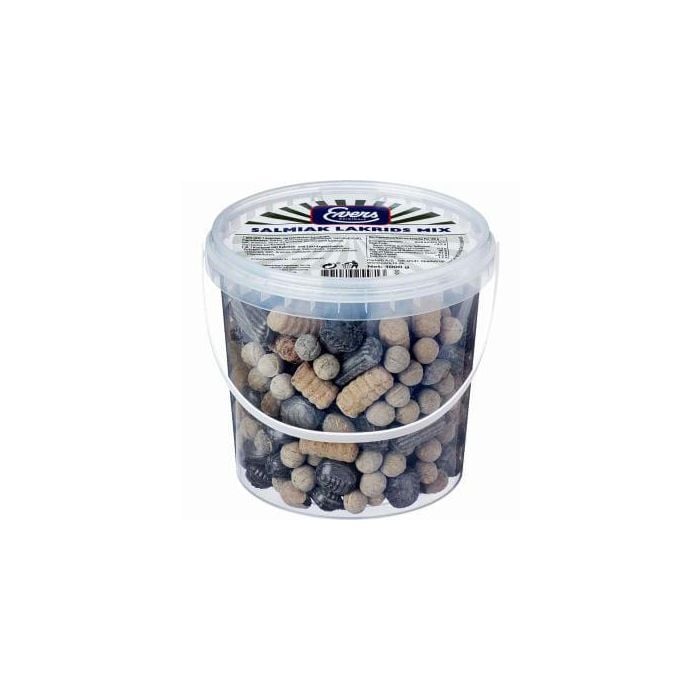 Evers Salmiak Lakrids Mix Display 1kg mit salzigen und süßen Lakritzbonbons