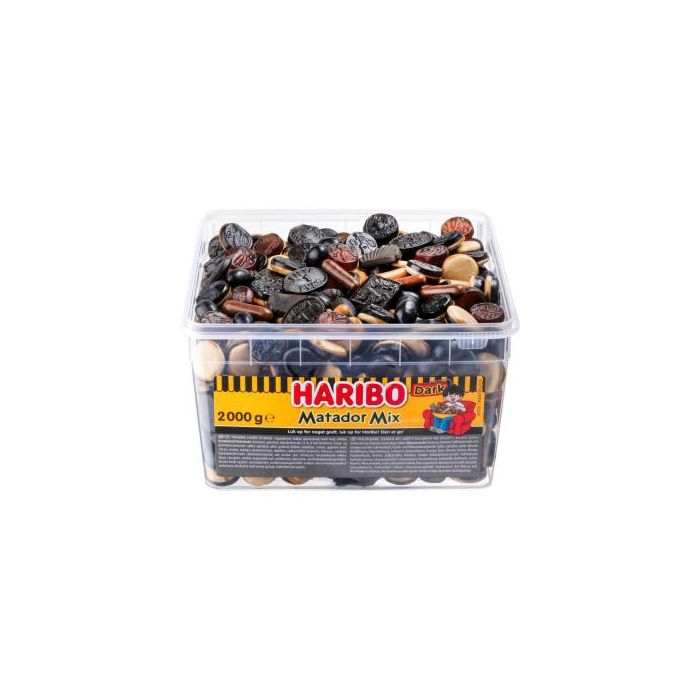 Haribo Matador Mix Dark mit süßer, salziger, gefüllter und überzogener Lakritz-Mischung