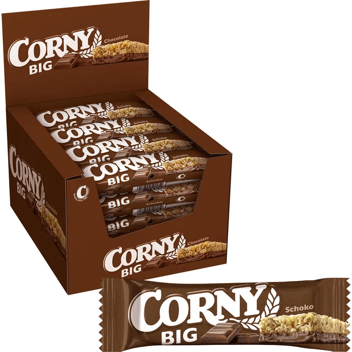 Corny Big Schoko 24x50g Müsliriegel mit Vollkorn Erdnüssen und Schokolade