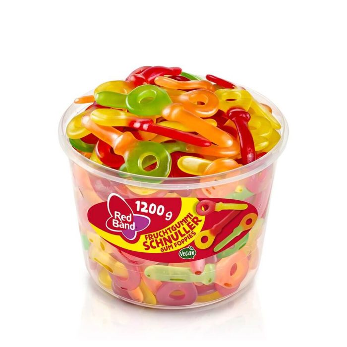 Red Band Fruchtgummi Schnuller 1200g extra lange Fruchtgummi-Schnuller mit zwei Geschmacksrichtungen