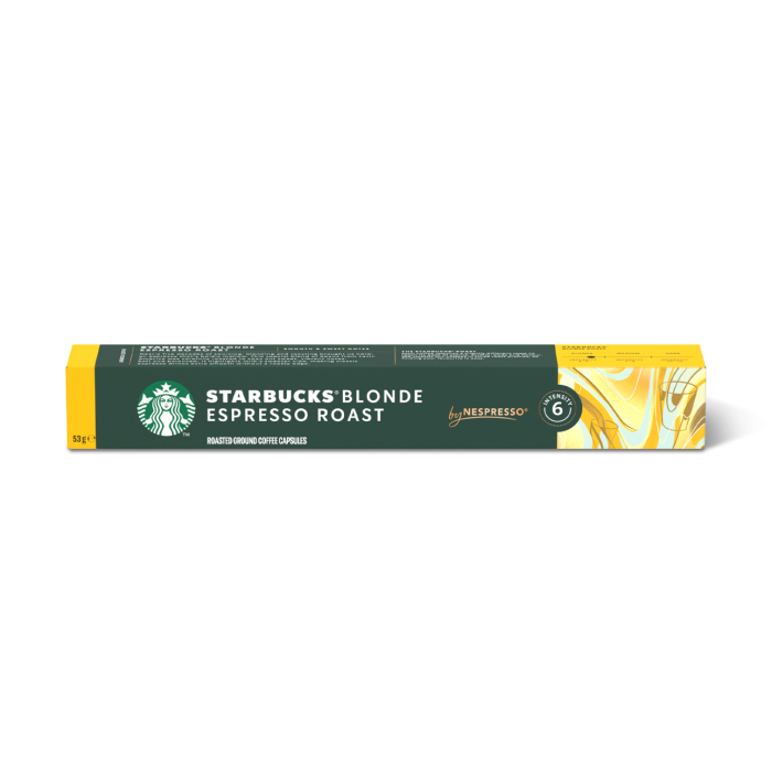 Starbucks Blonde Espresso Roast Kapseln für Nespresso – sanft ausbalancierter Espresso mit süßen Noten